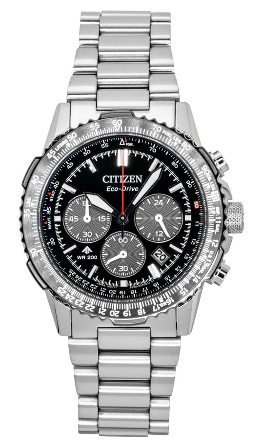 Citizen Promaster Sky Chronograph Stainless Steel Black Dial Eco-Drive CA4664-60E 200M Men's Watch