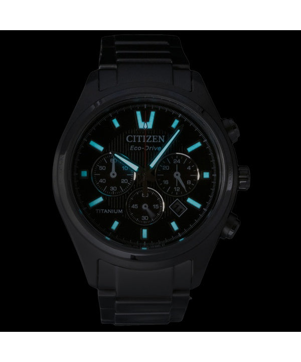 Citizen Chronograph Super Titanium Black Dial Eco-Drive CA4750-51E Men's Watch