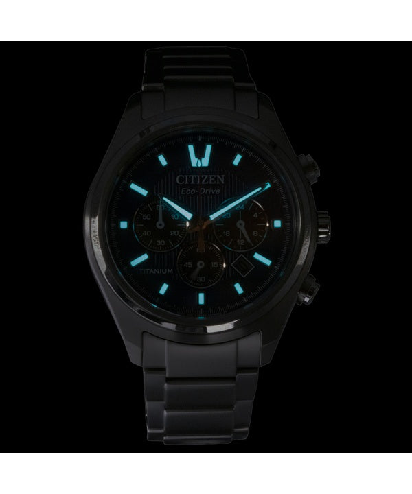 Citizen Chronograph Super Titanium Blue Dial Eco-Drive CA4750-51L Men's Watch