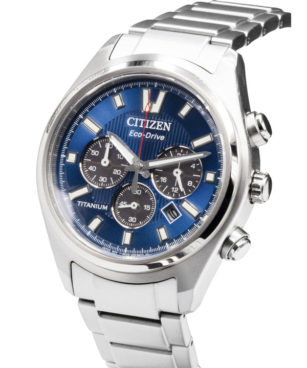 Citizen Chronograph Super Titanium Blue Dial Eco-Drive CA4750-51L Men's Watch