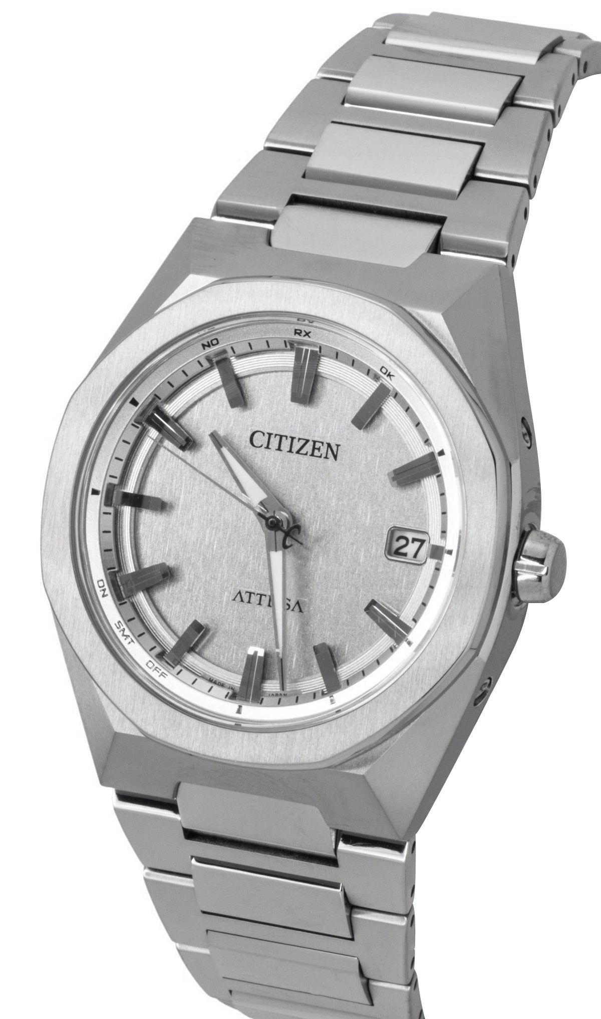 Citizen Attesa ACT Line Super Titanium Silver Dial Eco-Drive CB3040-56H 100M Men's Watch