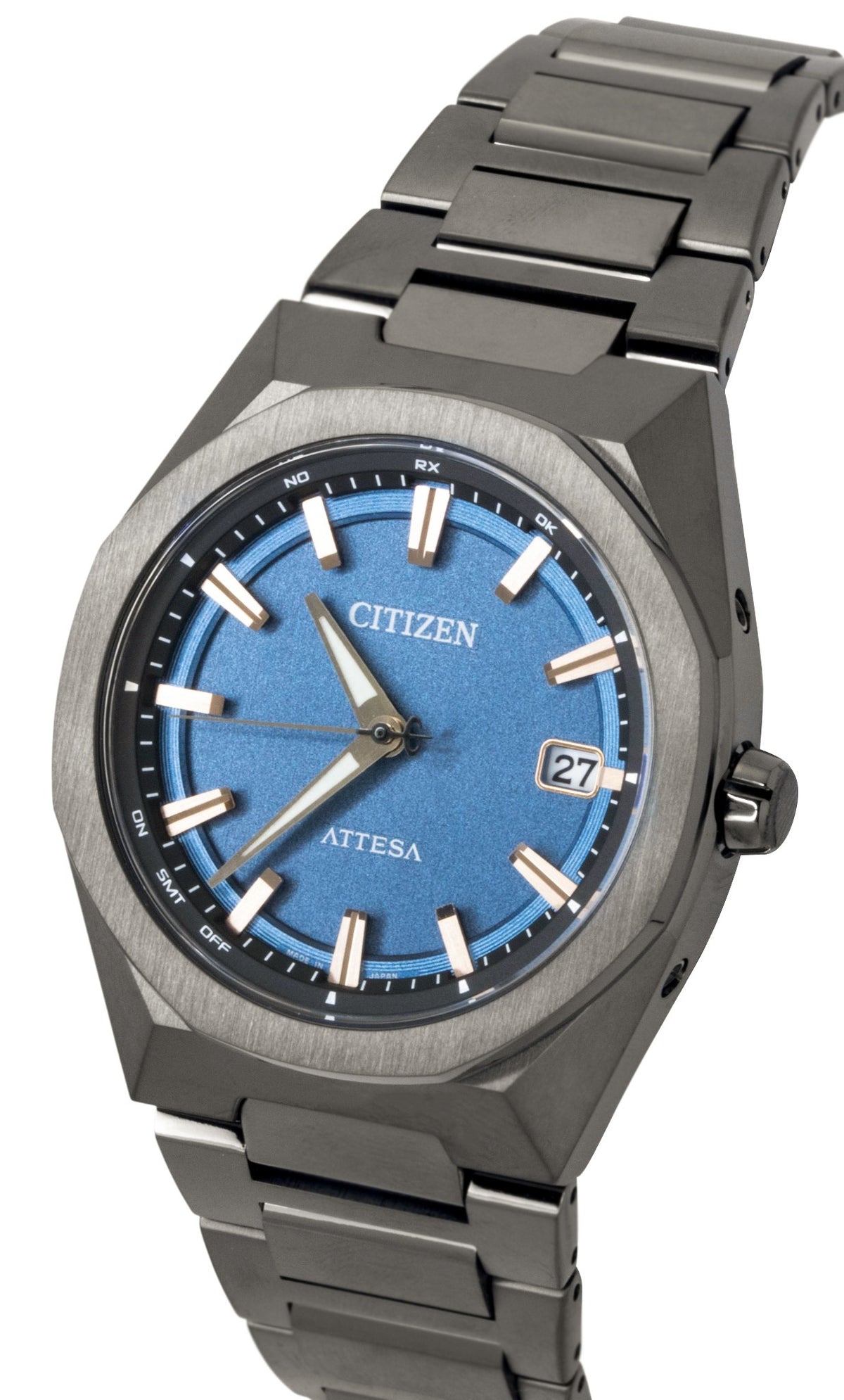 Citizen Attesa ACT Line Super Titanium Blue Dial Eco-Drive CB3045-61L 100M Men's Watch