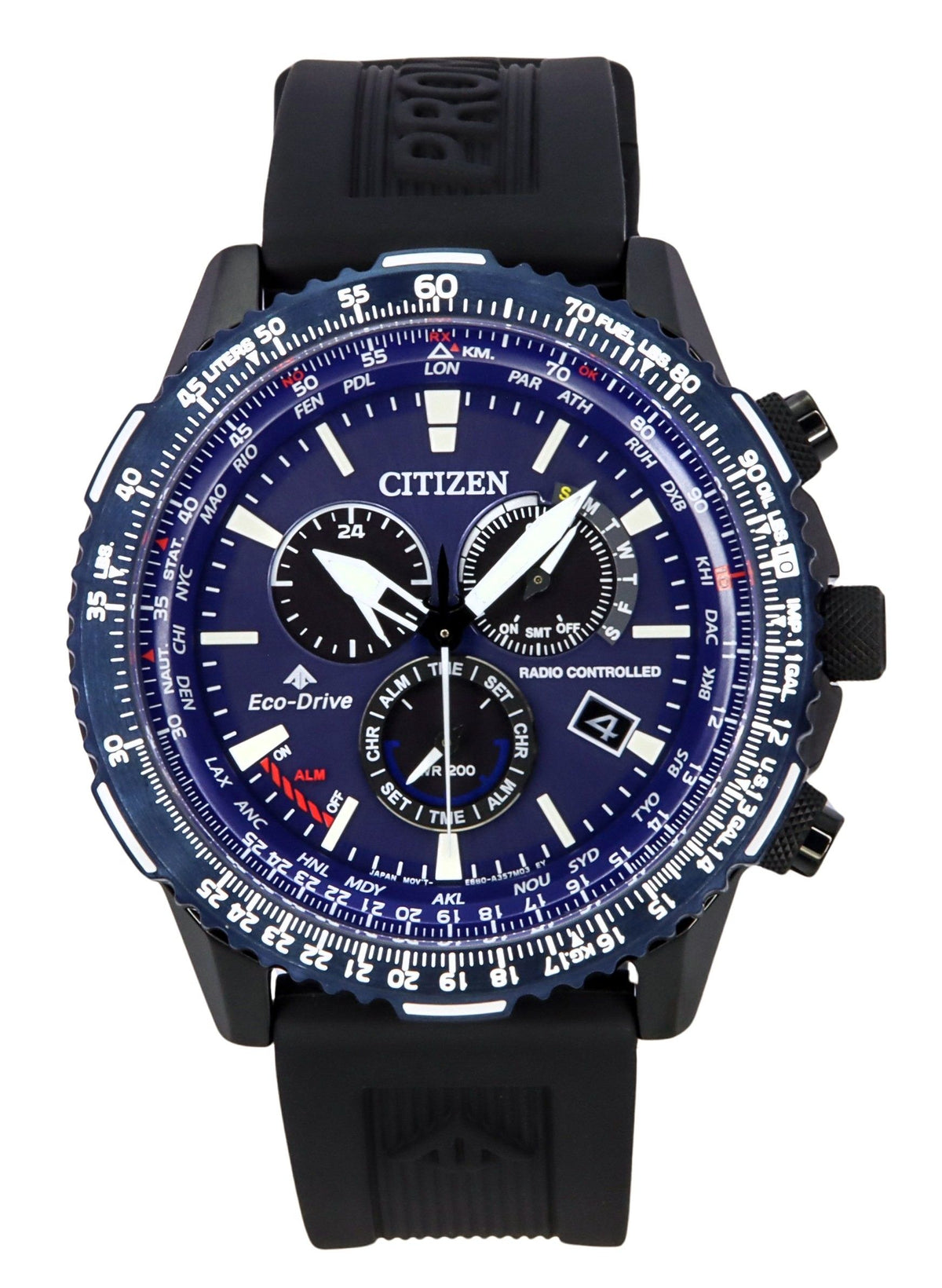 Citizen Promaster Sky A-T Radio Controlled Chronograph Blue Dial Eco-Drive CB5006-02L 200M Men's Watch
