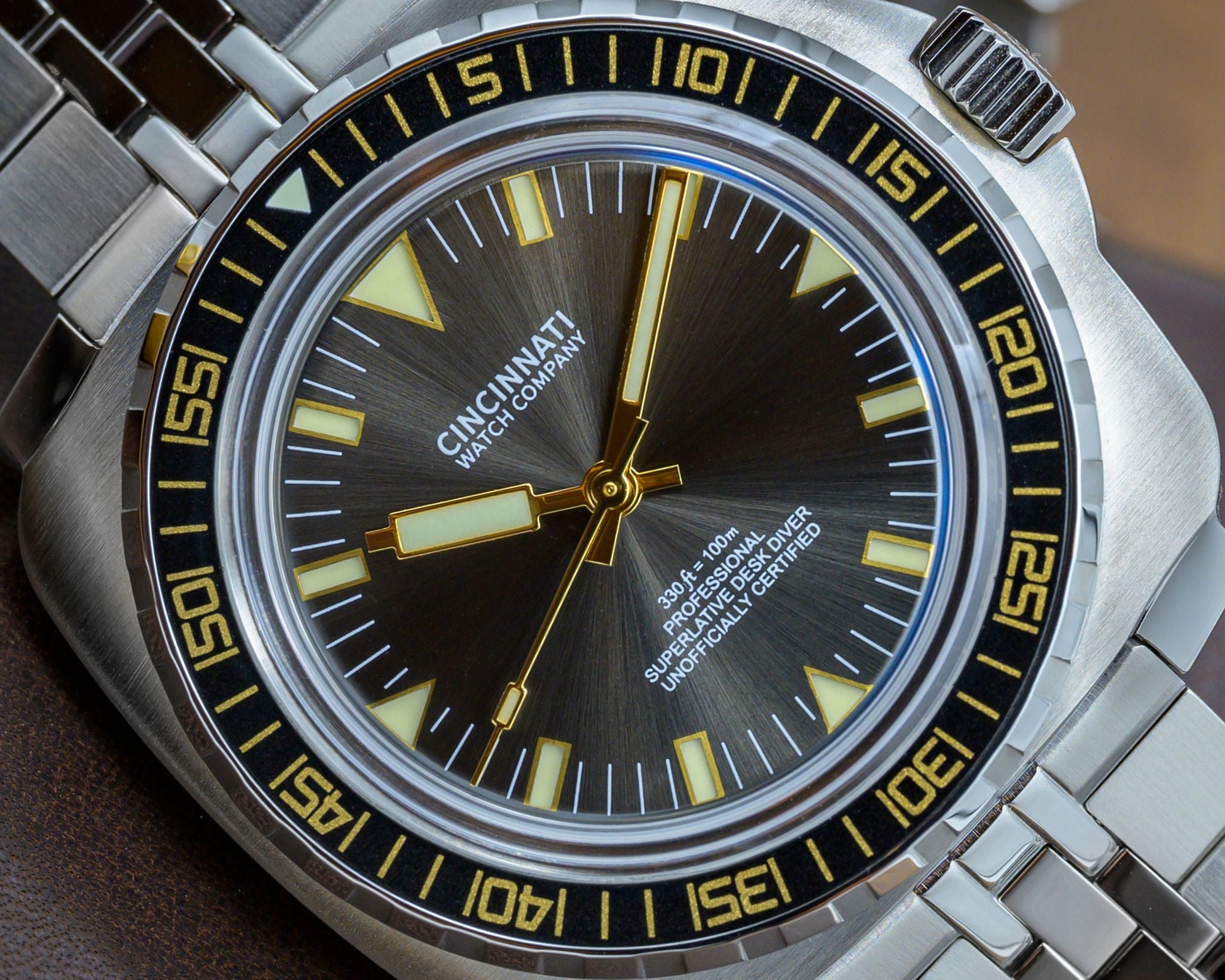 Desk Diver Professional Black And Gold Swiss Made Watch - Veloce - The App For Watch Collectors