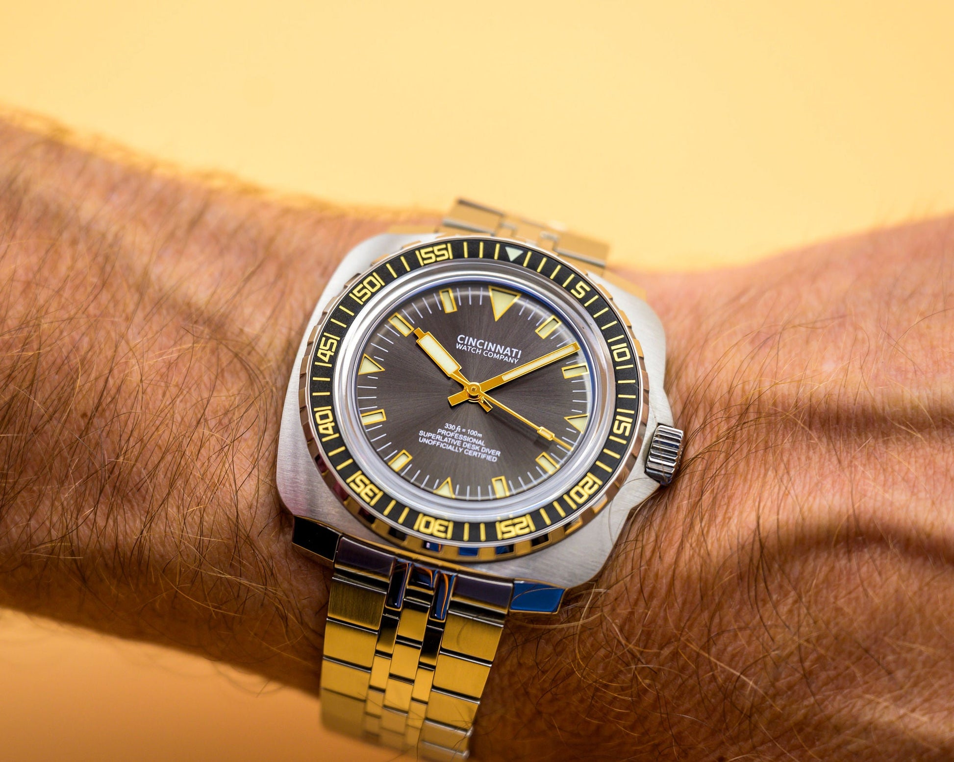 Desk Diver Professional Black And Gold Swiss Made Watch - Veloce - The App For Watch Collectors