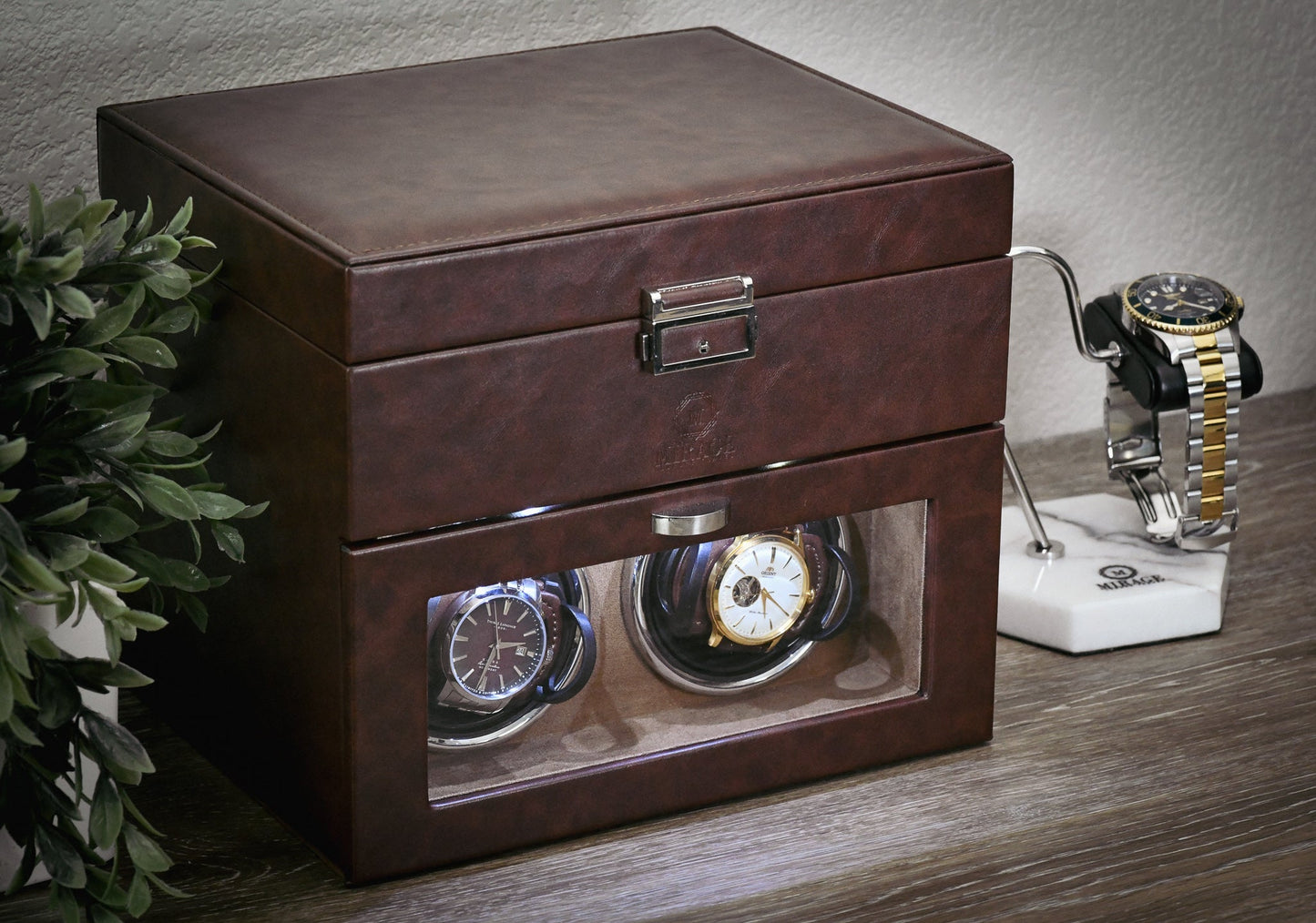 Luxury Watch Winder Box - Coffee Brown