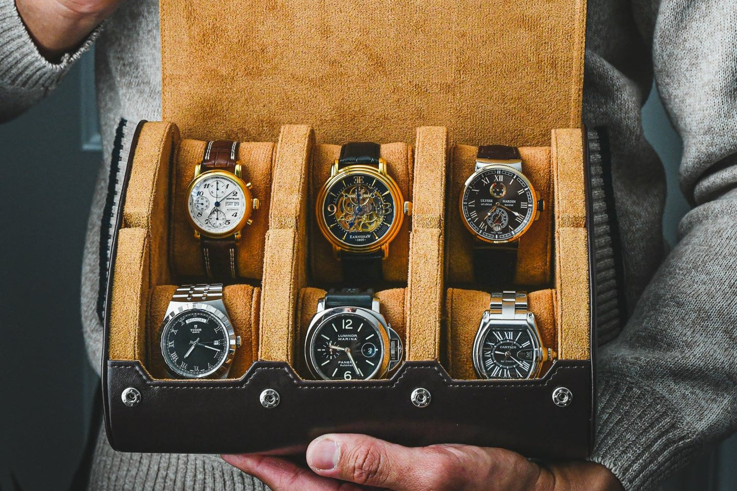 6 Watch Case - Espresso Brown