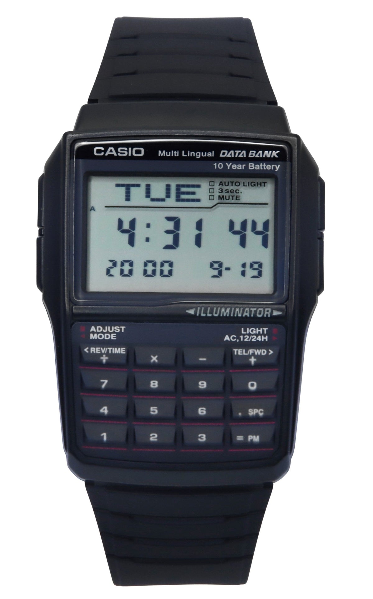 Casio Digital Data Bank 5 Alarm Multi-Lingual DBC-32-1ADF DBC-32-1A Men's Watch