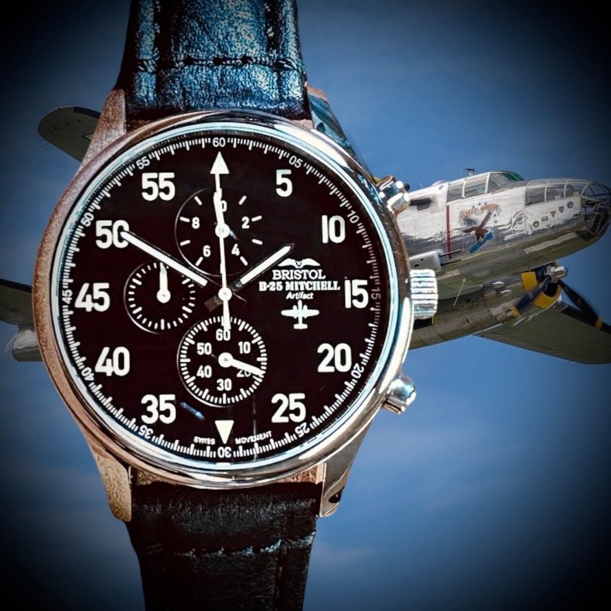 B 25 Mitchell Tribute Chronograph Stainless Steel Leather - Veloce - The App For Watch Collectors
