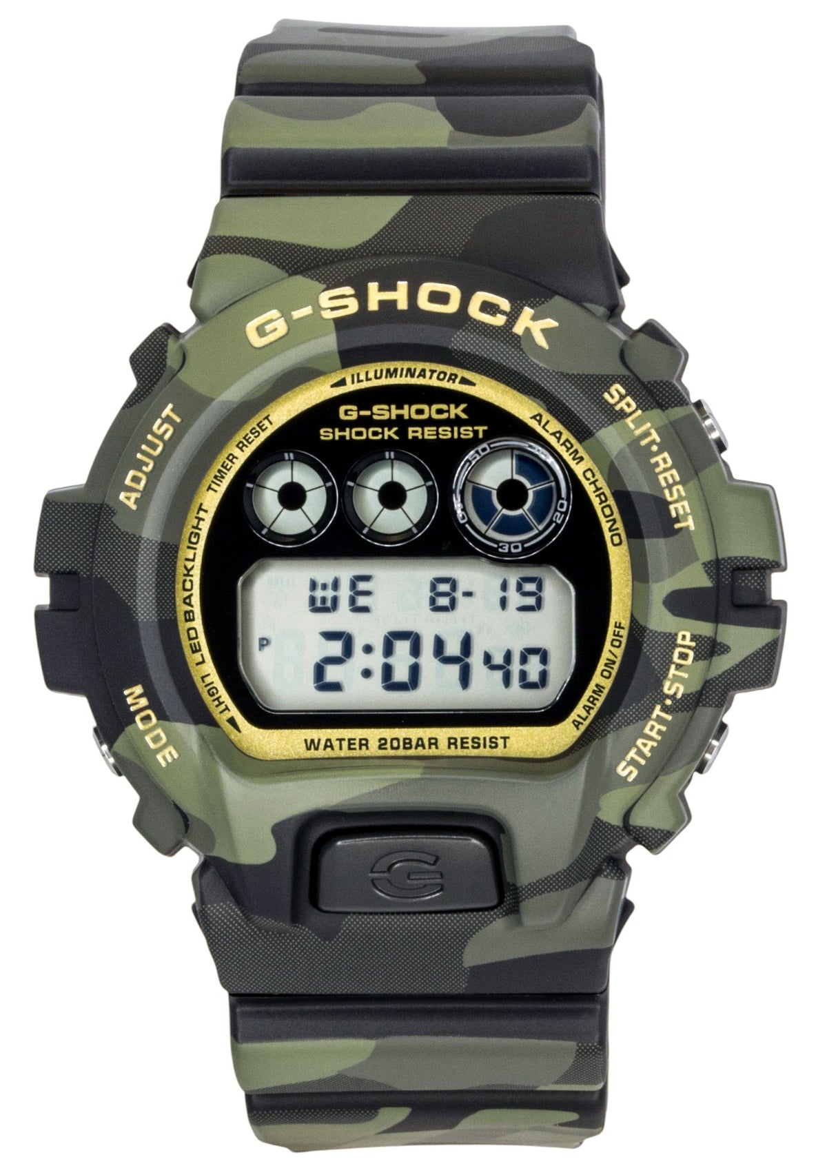 Casio G-Shock Digital Resin Strap Quartz DW-6900CMG-3 200M Men's Watch