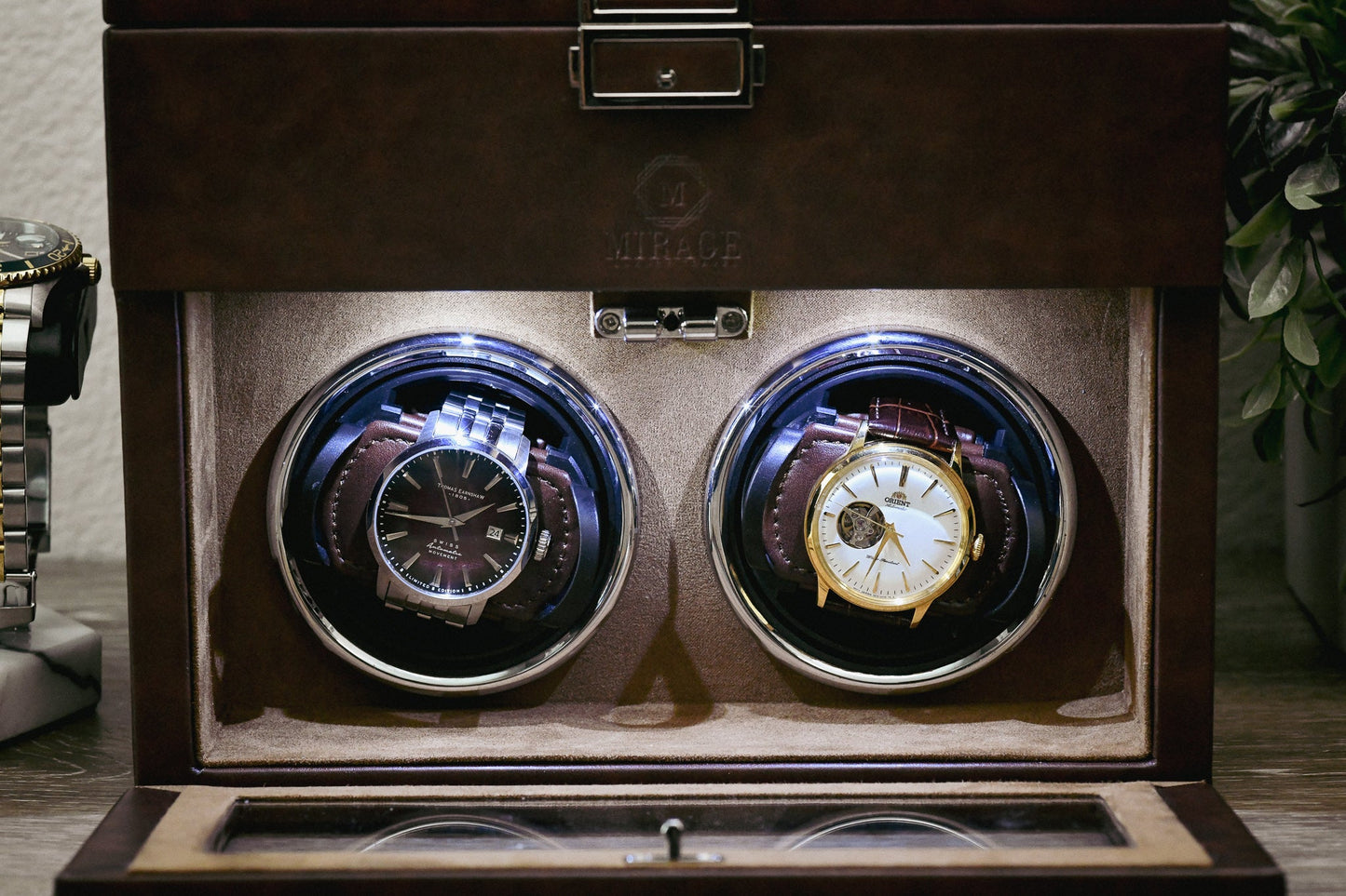 Luxury Watch Winder Box - Coffee Brown