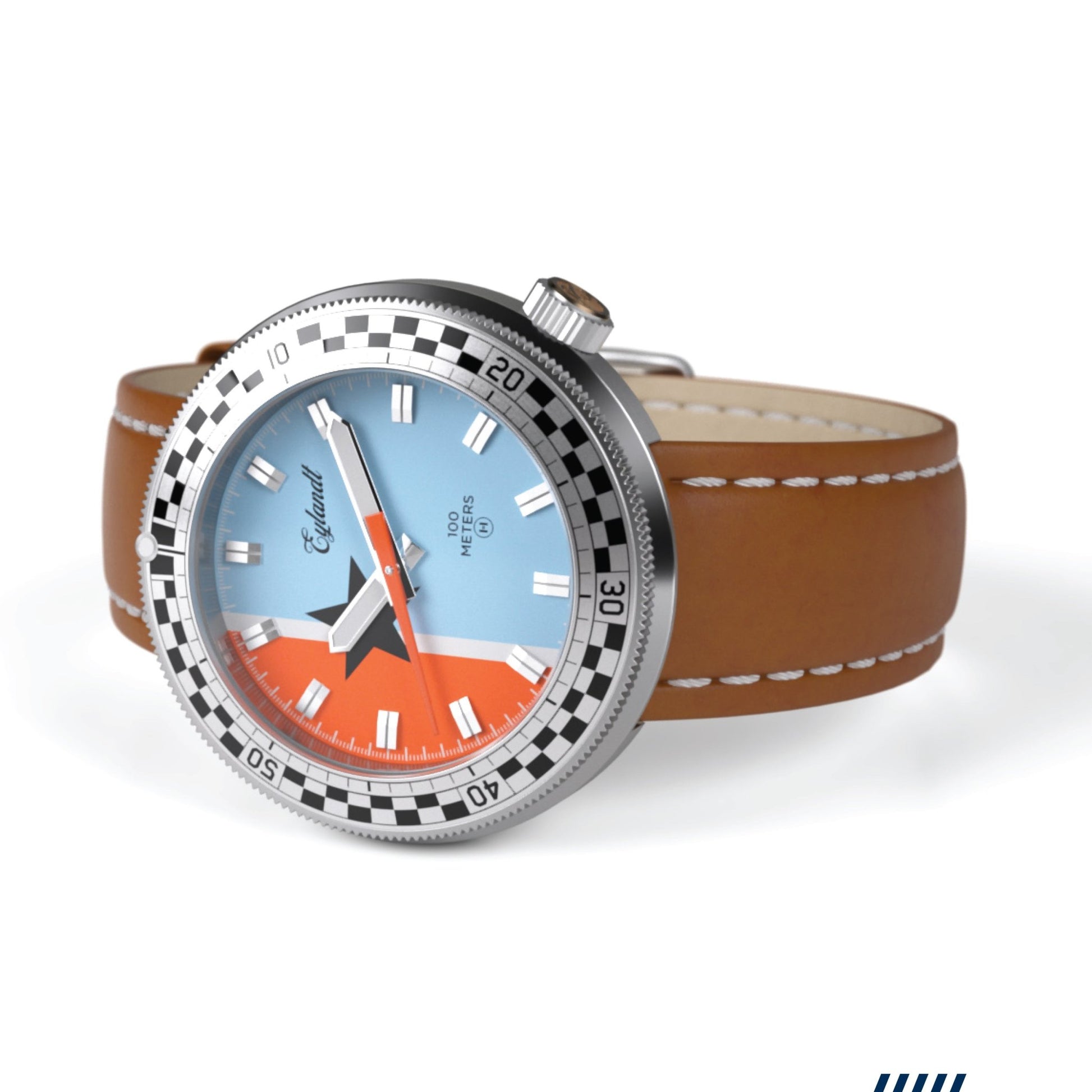 The Snelway Unisex Watch With Blue Dial And Checkered Bezel - Veloce - The App For Watch Collectors