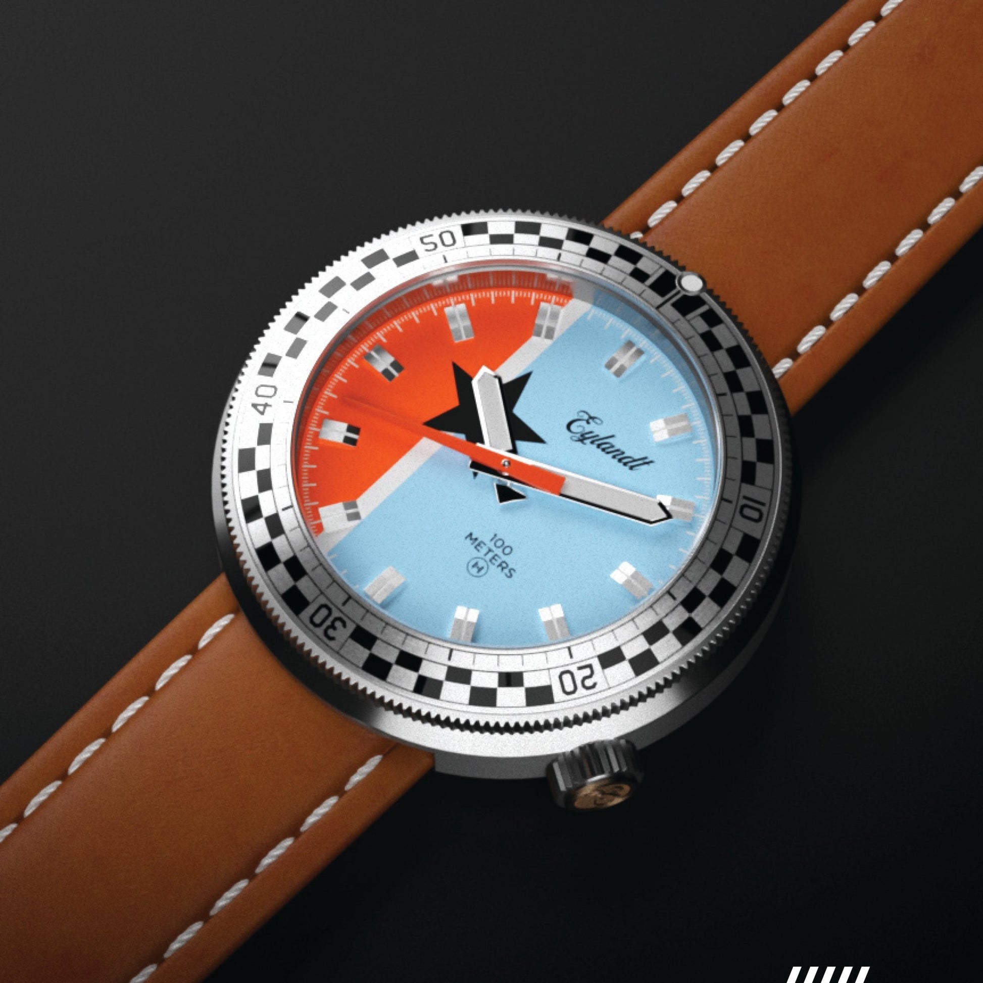 The Snelway Unisex Watch With Blue Dial And Checkered Bezel - Veloce - The App For Watch Collectors