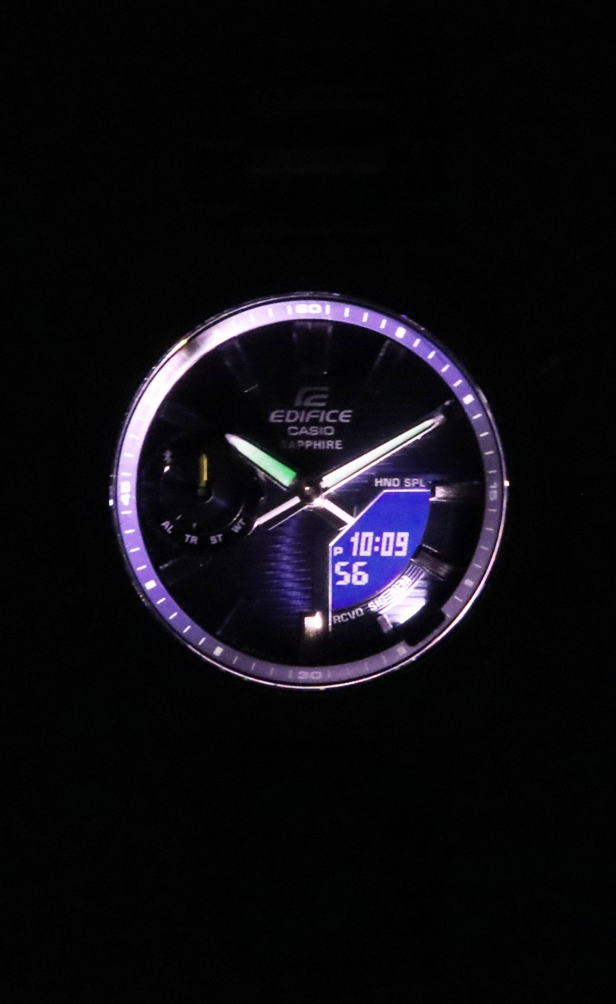 Casio Edifice Analog Digital Smartphone Link Blue Dial Quartz ECB-S10D-2A 100M Men's Watch