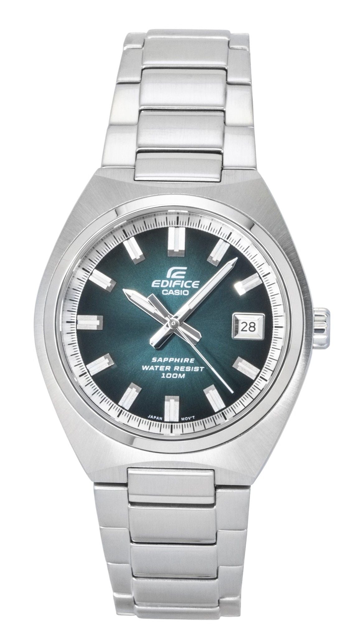 Casio Edifice Analog Stainless Steel Green Dial Quartz EFB-109D-3AV 100M Men's Watch