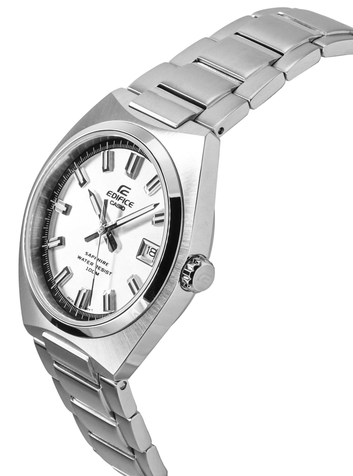 Casio Edifice Analog Stainless Steel Silver Dial Quartz EFB-109D-7AV 100M Men's Watch