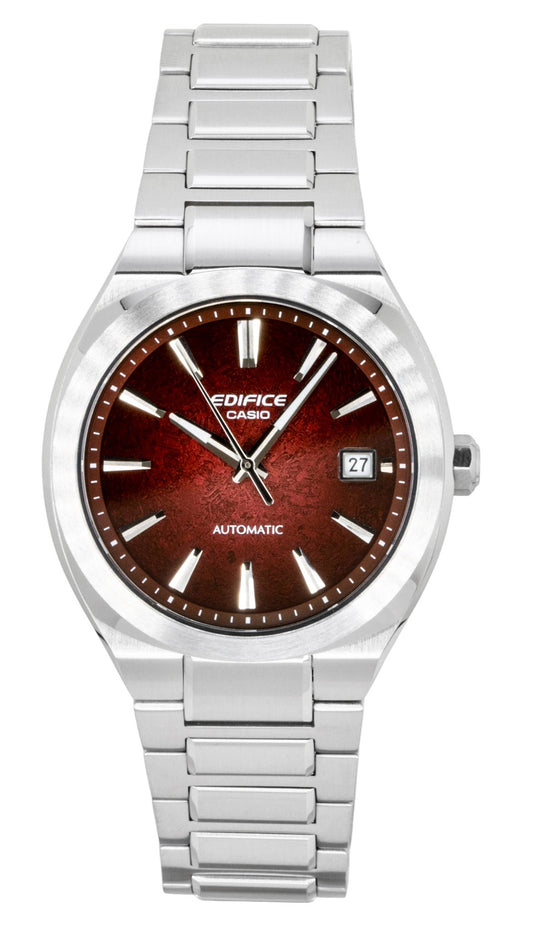 Casio Edifice Analog Stainless Steel Red Dial Automatic EFK-200D-4A 100M Men's Watch
