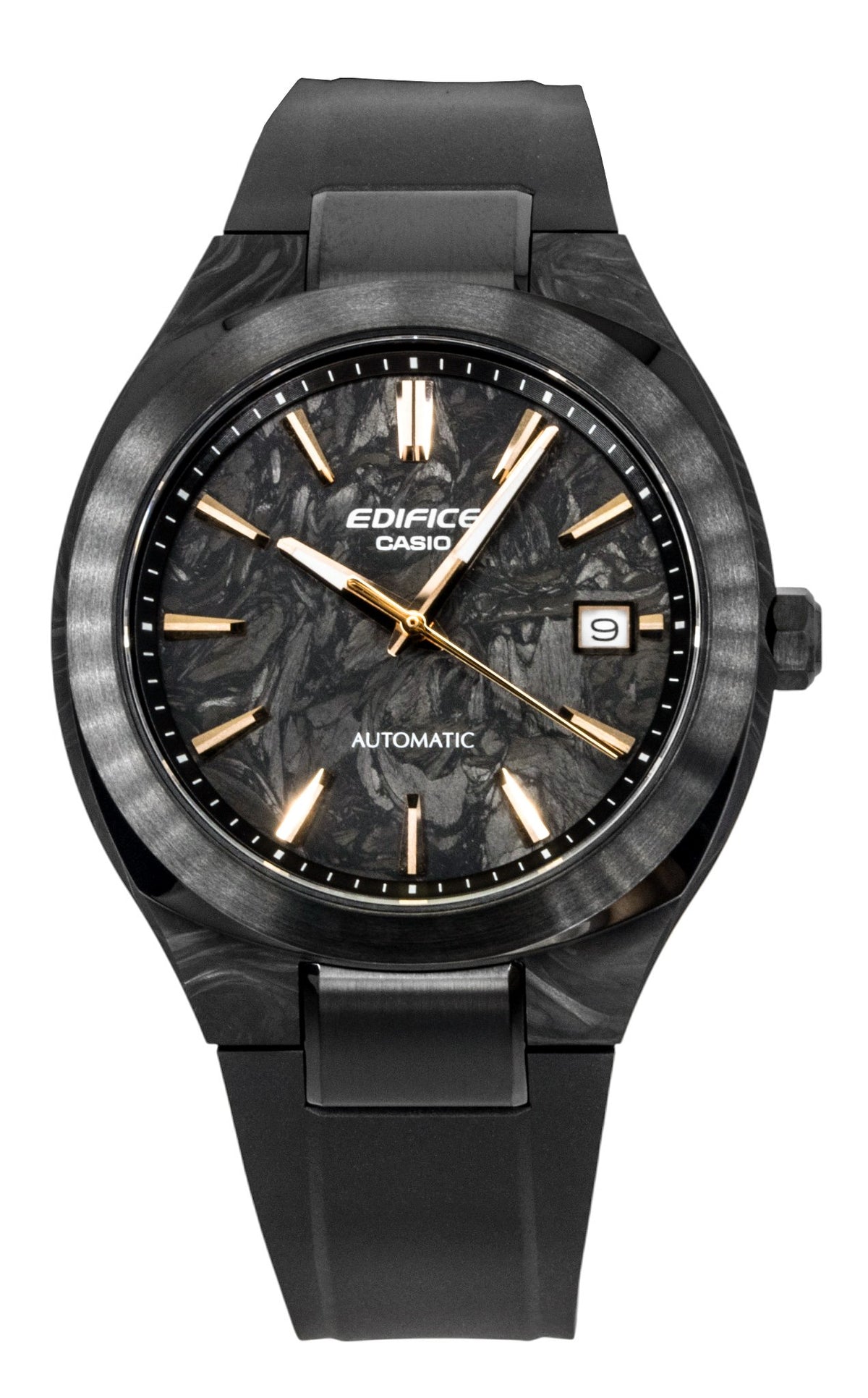Casio Edifice Analog Resin Strap Black Dial Automatic EFK-200XPB-1A 100M Men's Watch