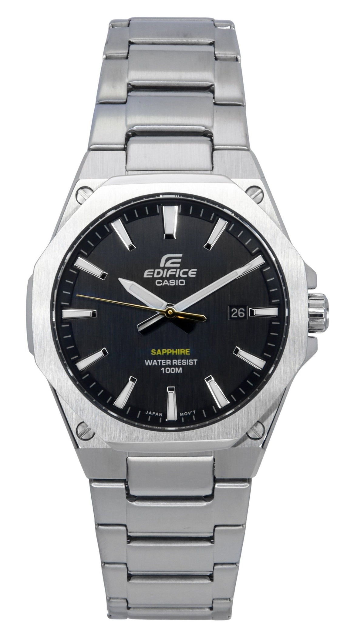 Casio Edifice Slim Line Black Dial Quartz EFR-S108D-1A 100M Men's Watch