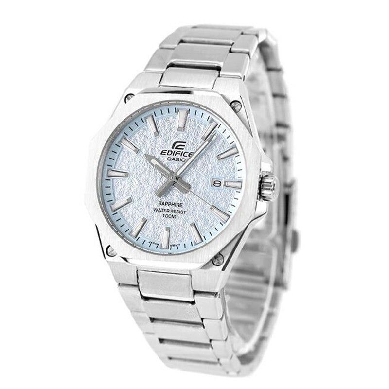 Casio Edifice Analog Stainless Steel Light Blue Dial Quartz EFR-S108DE-2AV 100M Men's Watch