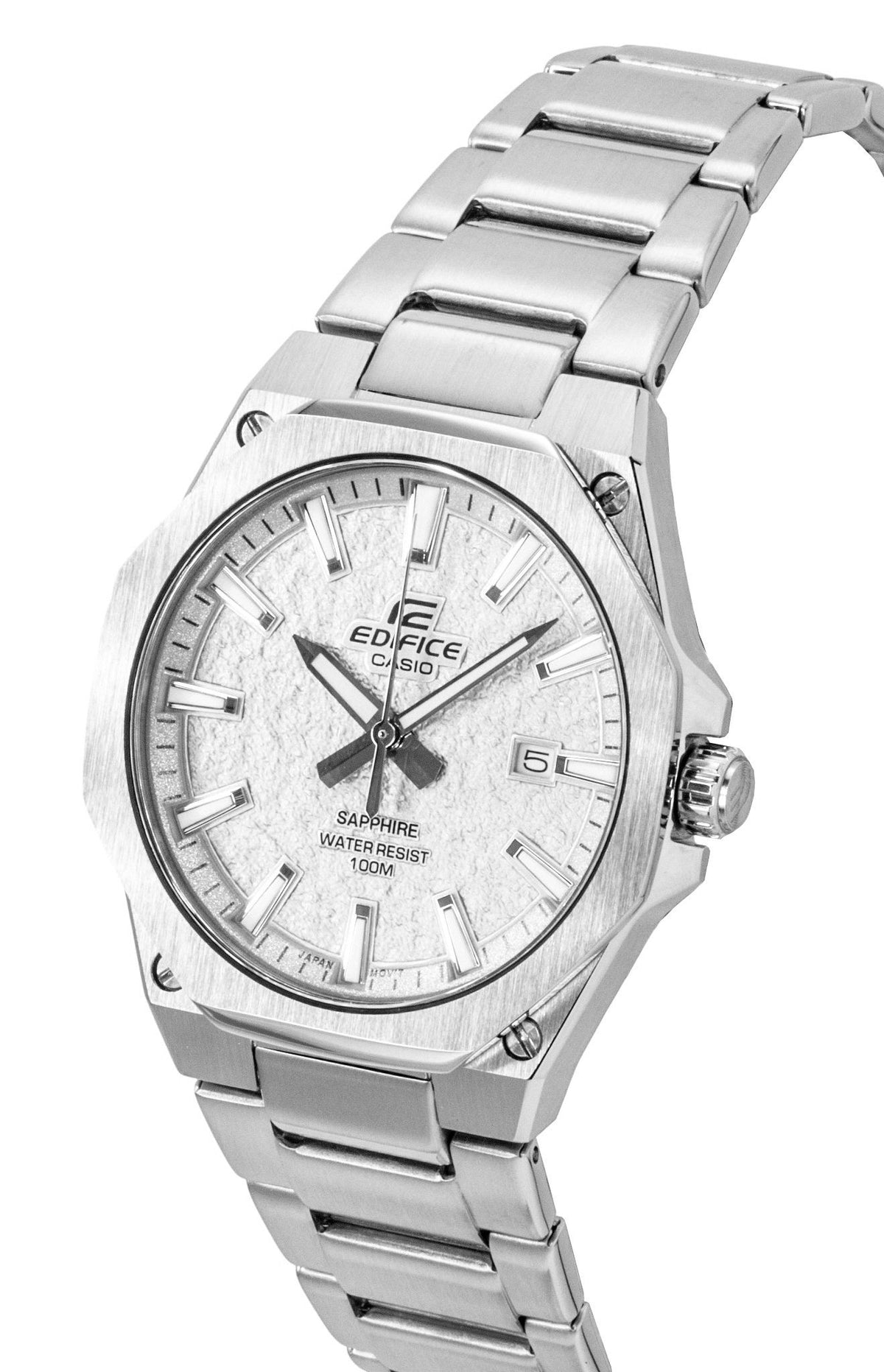 Casio Edifice Analog Stainless Steel Silver Dial Quartz EFR-S108DE-8AV 100M Men's Watch