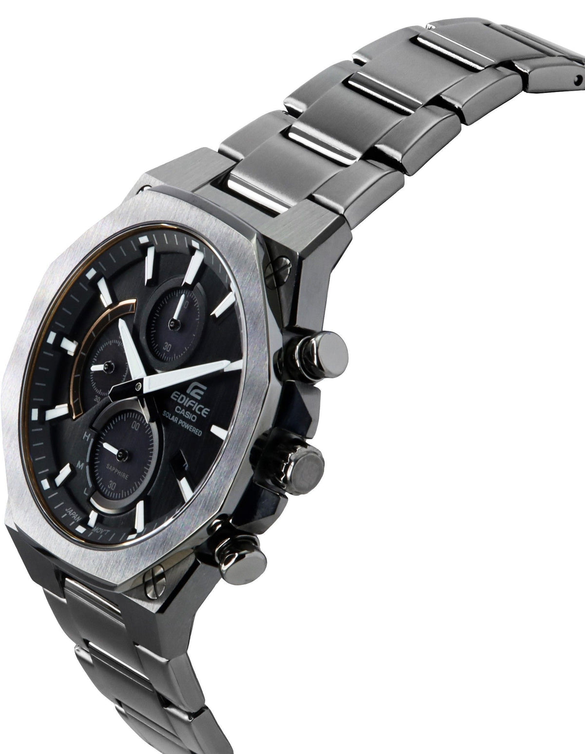 Casio Edifice Slim Line Chronograph With Sapphire Crystal Analog Grey Dial Solar EFS-S570DC-1A 100M Men's Watch