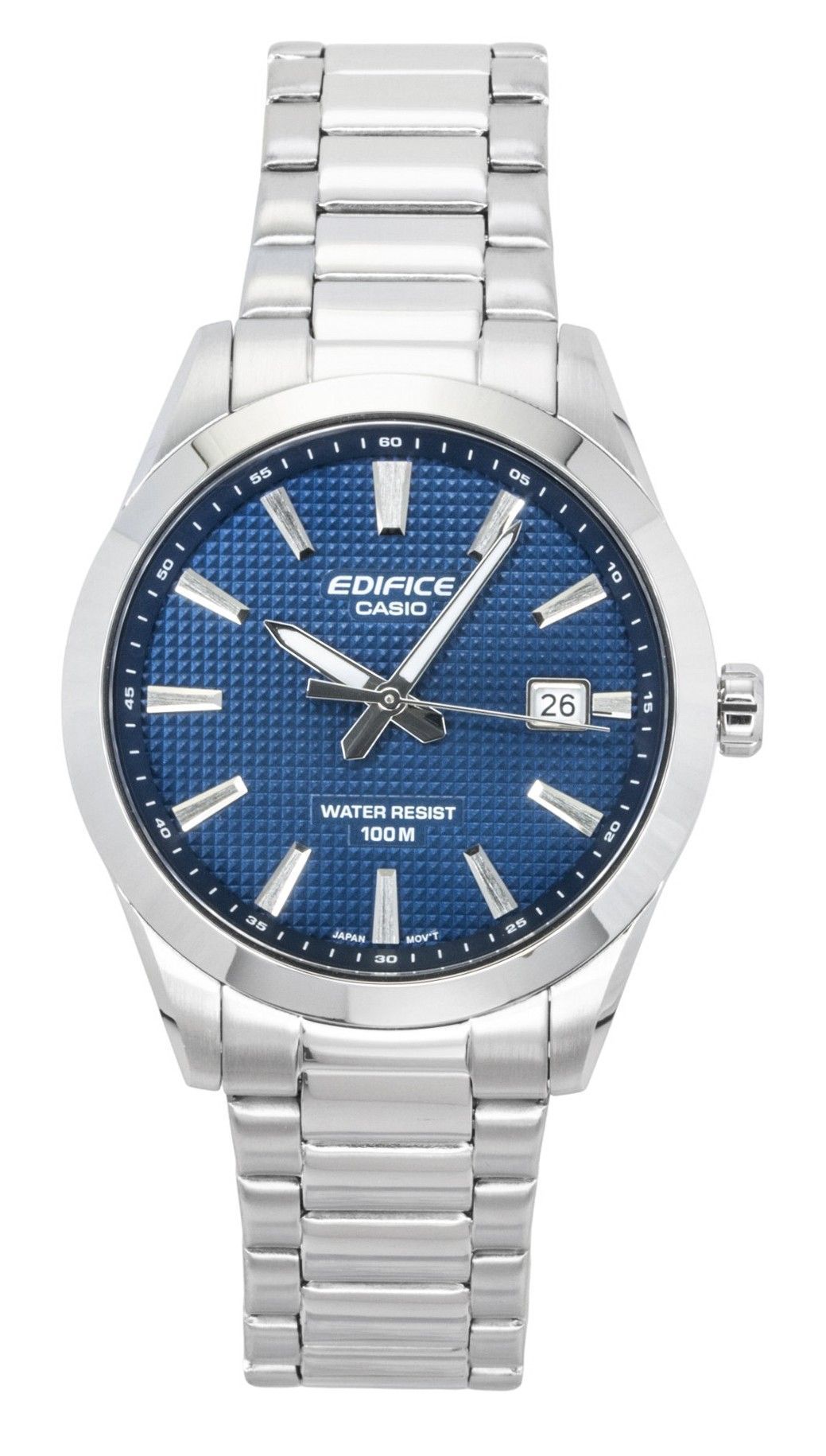 Casio Edifice Analog Stainless Steel Blue Dial Quartz EFV-160D-2A 100M Men's Watch