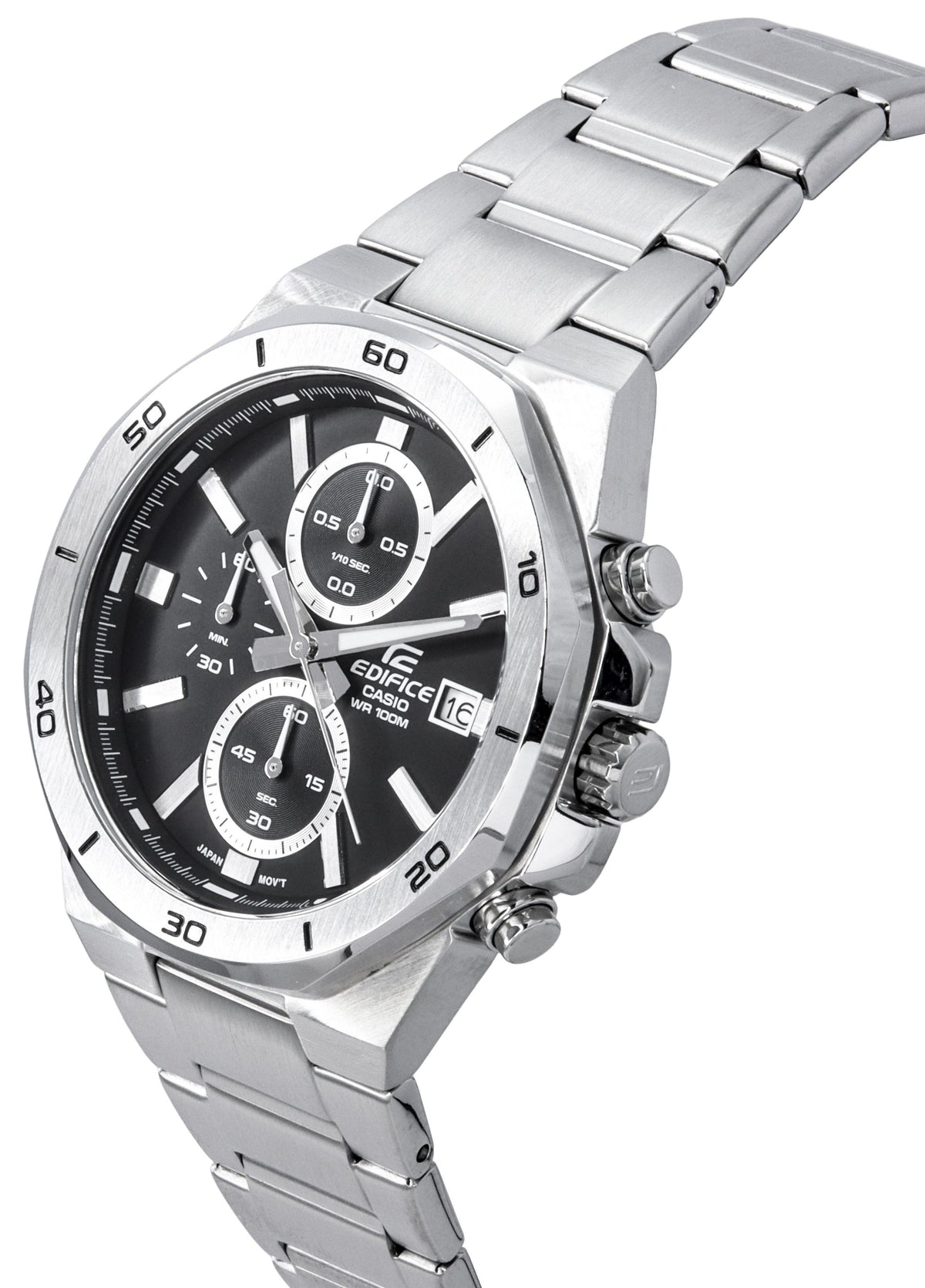 Casio Edifice Classic Standard Chronograph Analog Black Dial Quartz EFV-640D-1A 100M Men's Watch