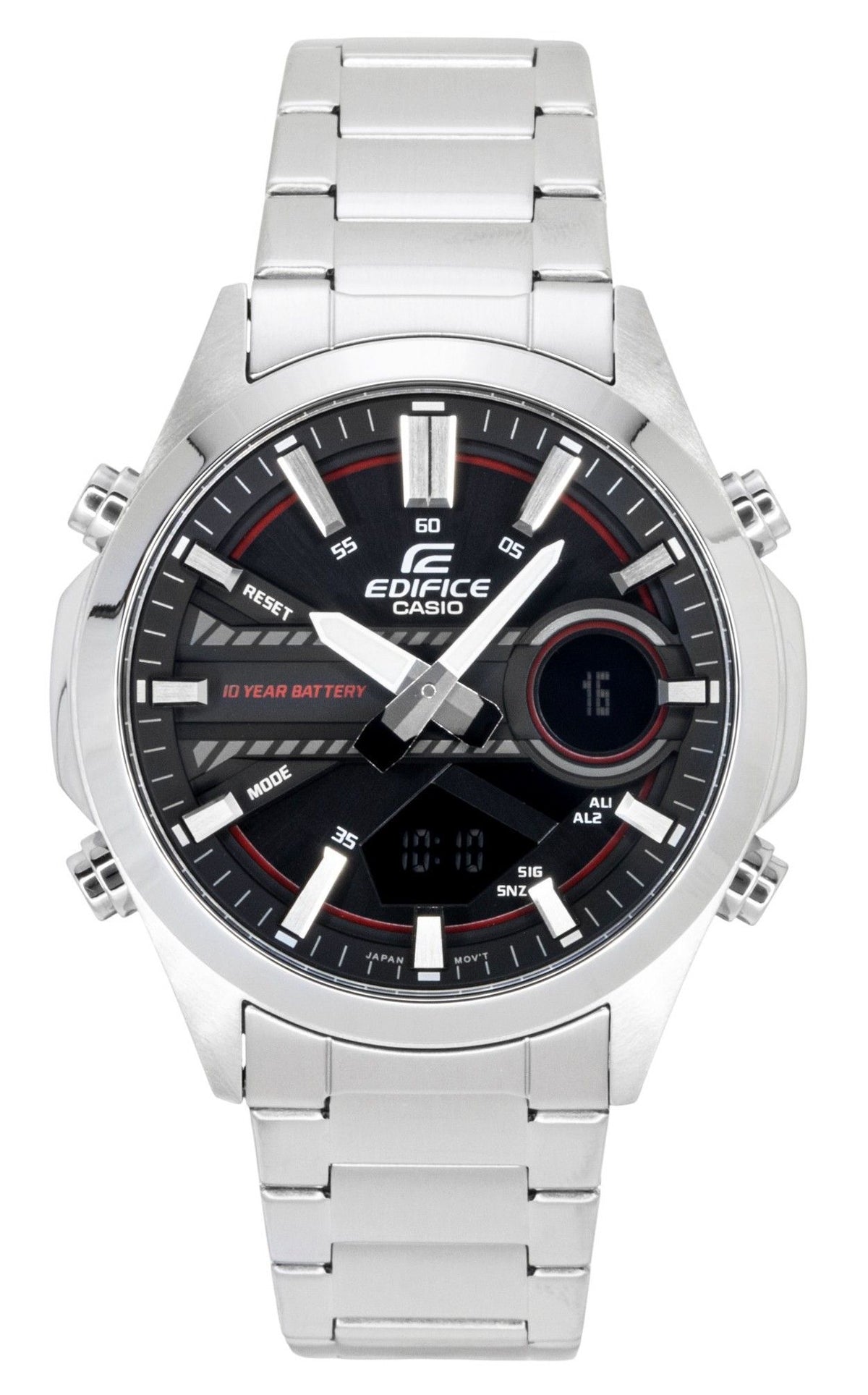 Casio Edifice Analog Digital Stainless Steel Black Dial Quartz EFV-C120D-1A4 100M Men's Watch