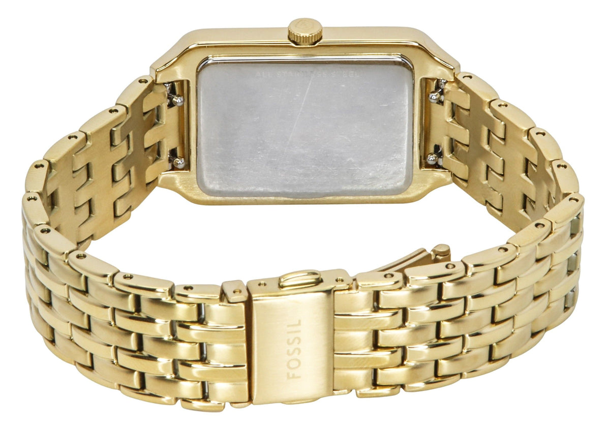 Fossil Raquel Gold Tone Stainless Steel White Mother Of Pearl Dial Quartz ES5304 Women's Watch