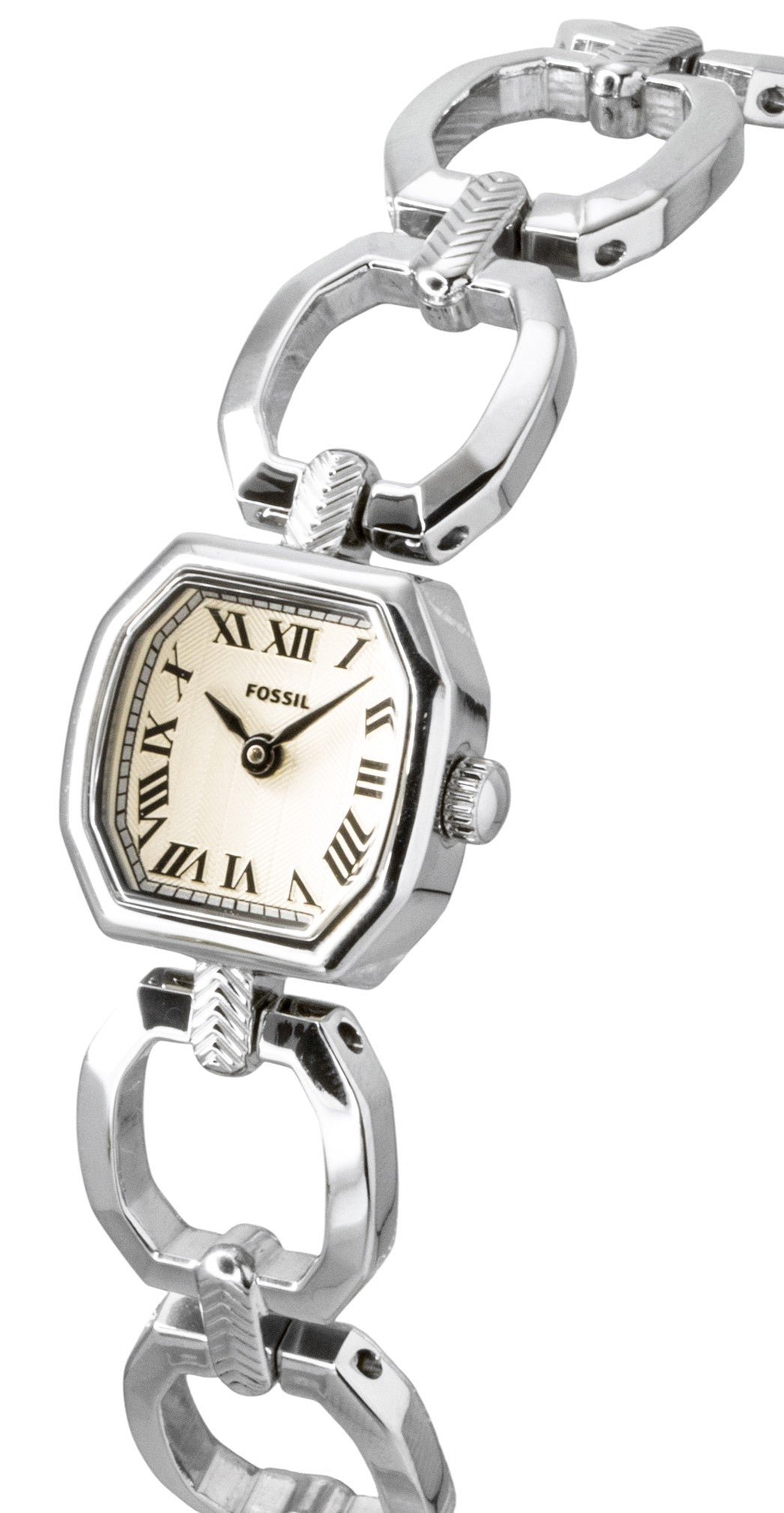 Fossil Harlow Stainless Steel Satin Cream Dial Quartz ES5485 Women's Watch