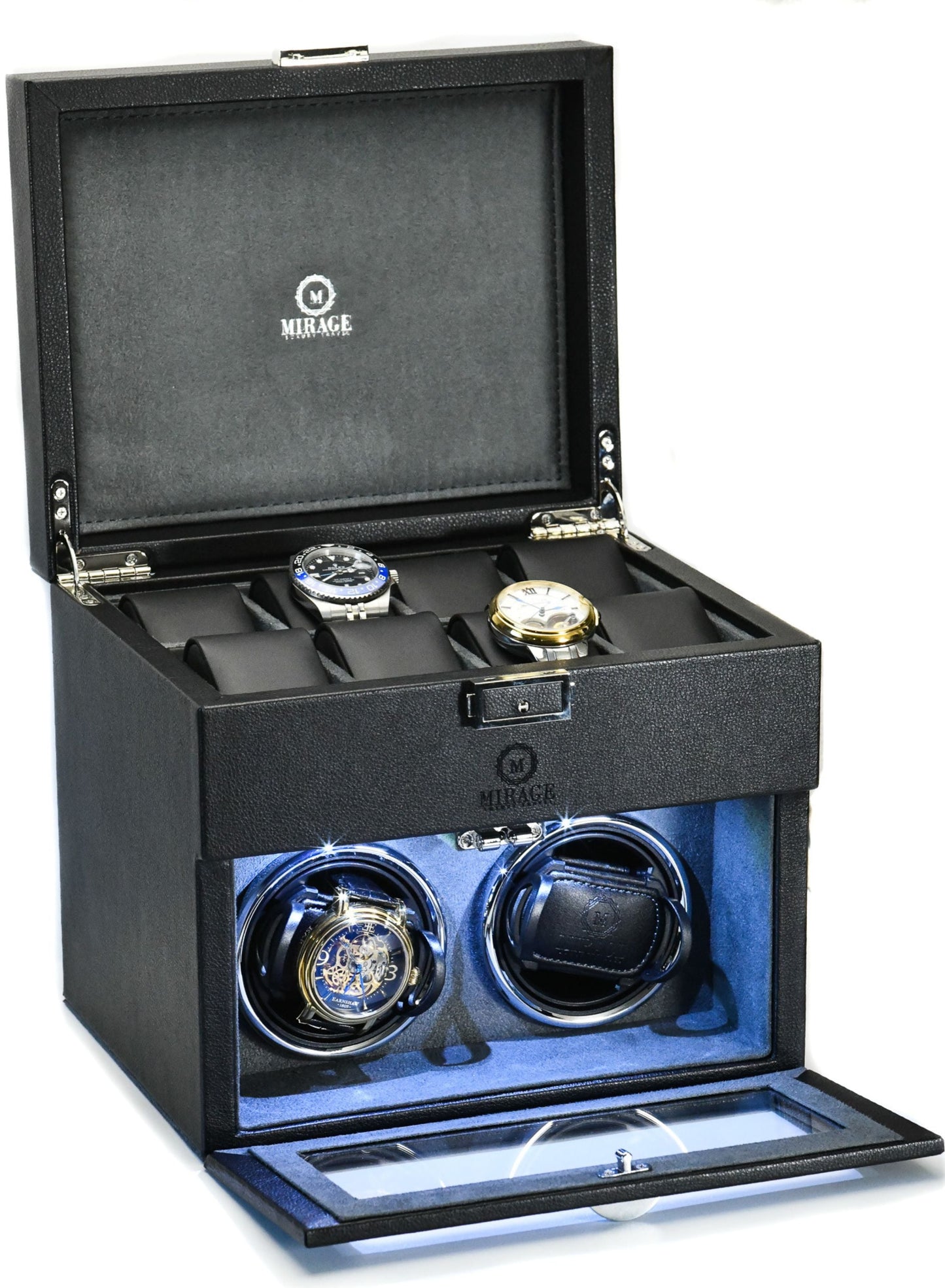 Luxury Watch Winder Box - Ebony Black