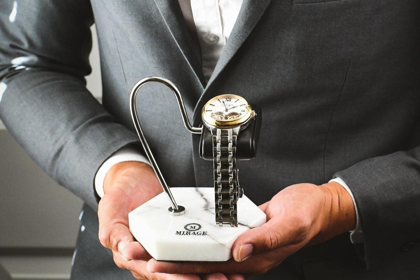 Watch Stand Display | White Marble (Limited Edition)