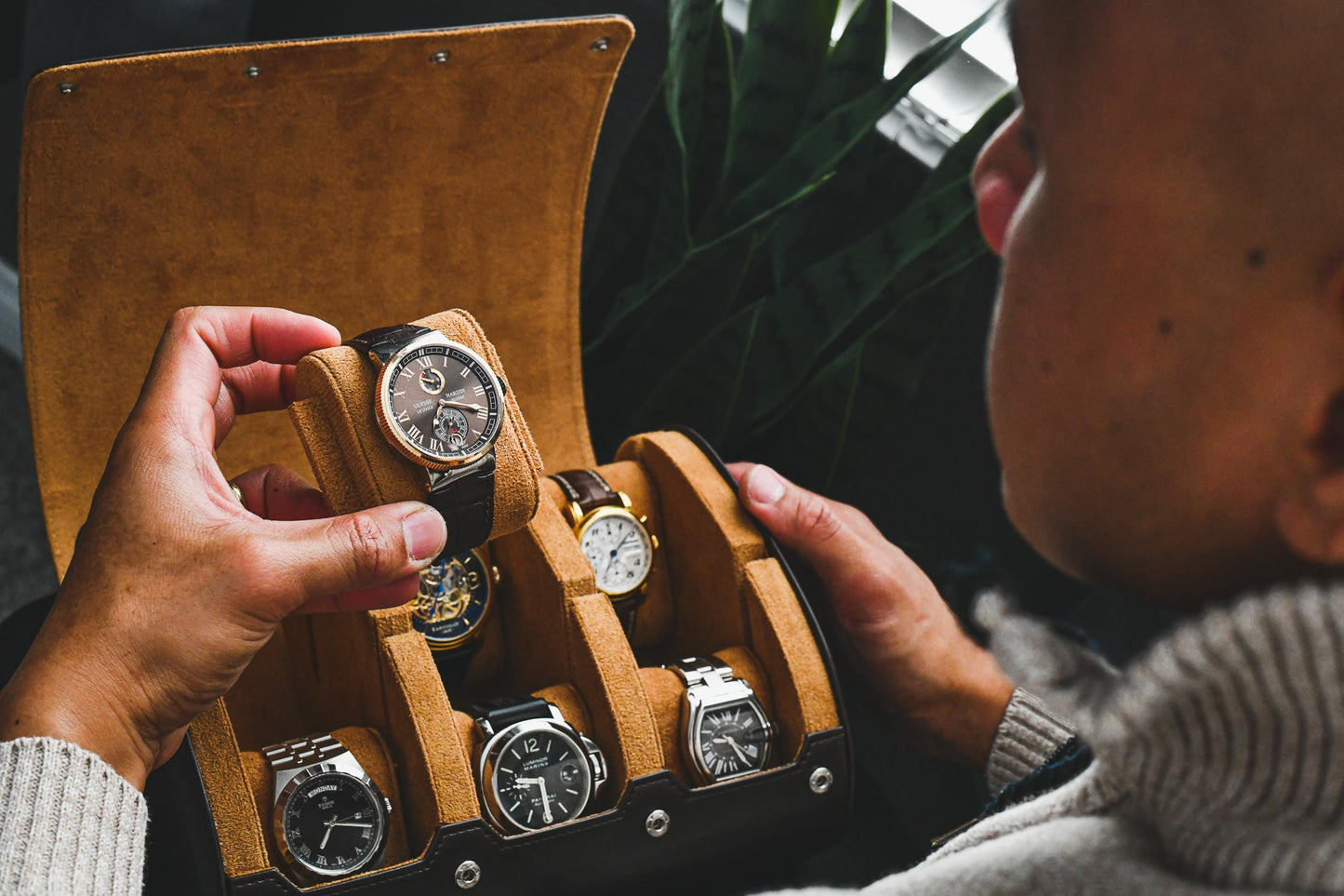 6 Watch Case - Espresso Brown