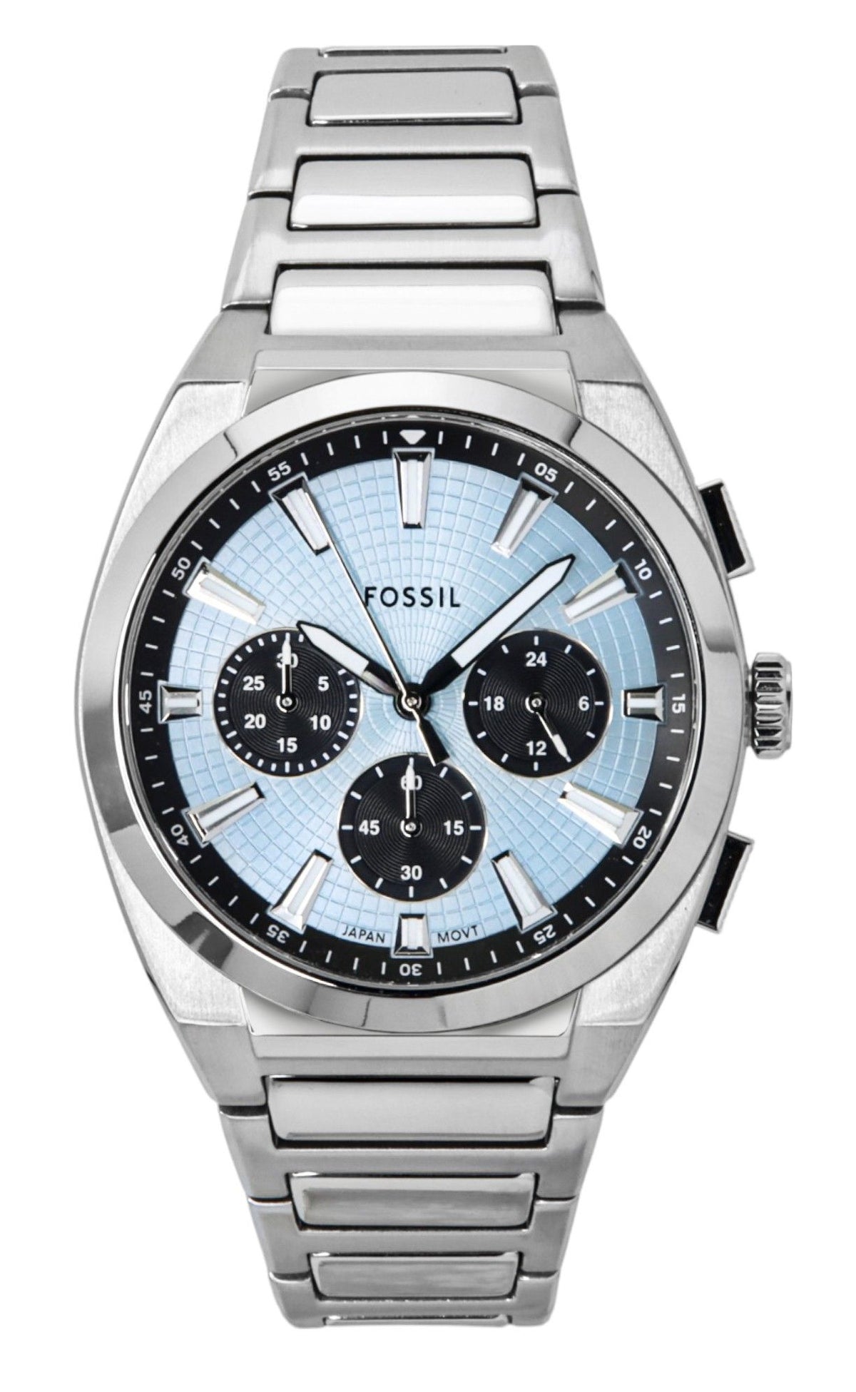 Fossil Everett Chronograph Stainless Steel Blue Dial Quartz FS6105 Men's Watch