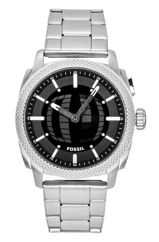 Fossil Machine Big Tic Analog Digital Stainless Steel Black Dial Quartz FS6155 Unisex Watch