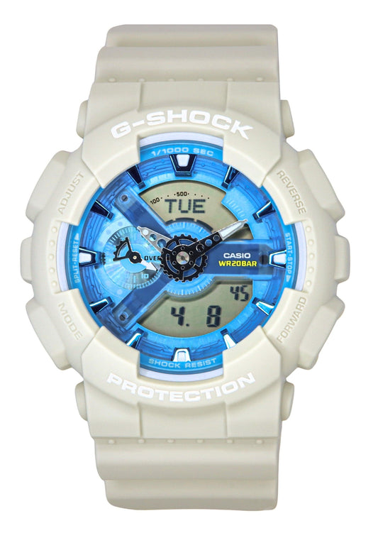 Casio G-Shock Analog Digital Bio-Based Resin Blue Dial Quartz GA-110AS-5A 200M Men's Watch