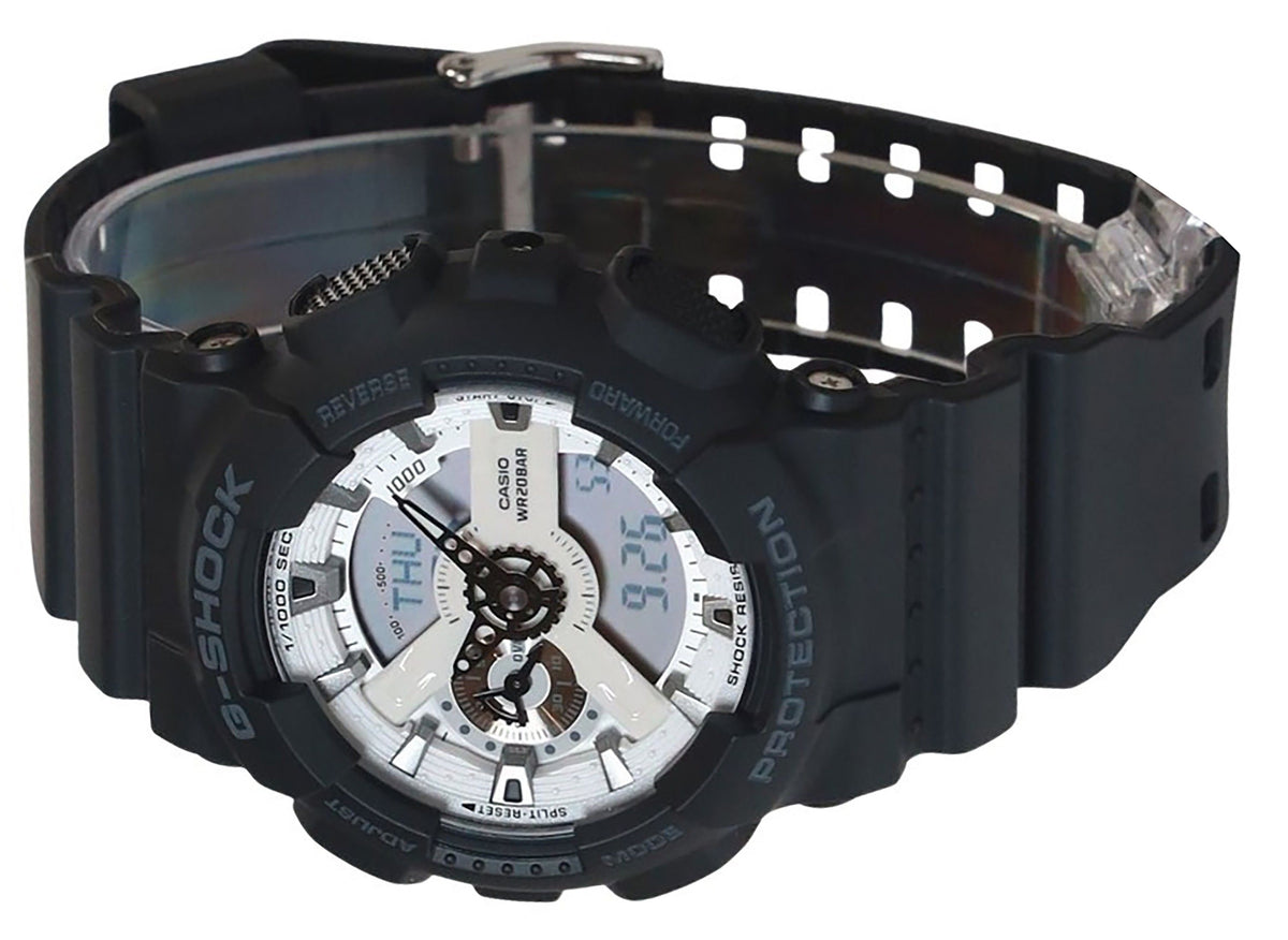 Casio G-Shock Analog Digital Resin Strap White Dial Quartz GA-110WD-1A 200M Men's Watch