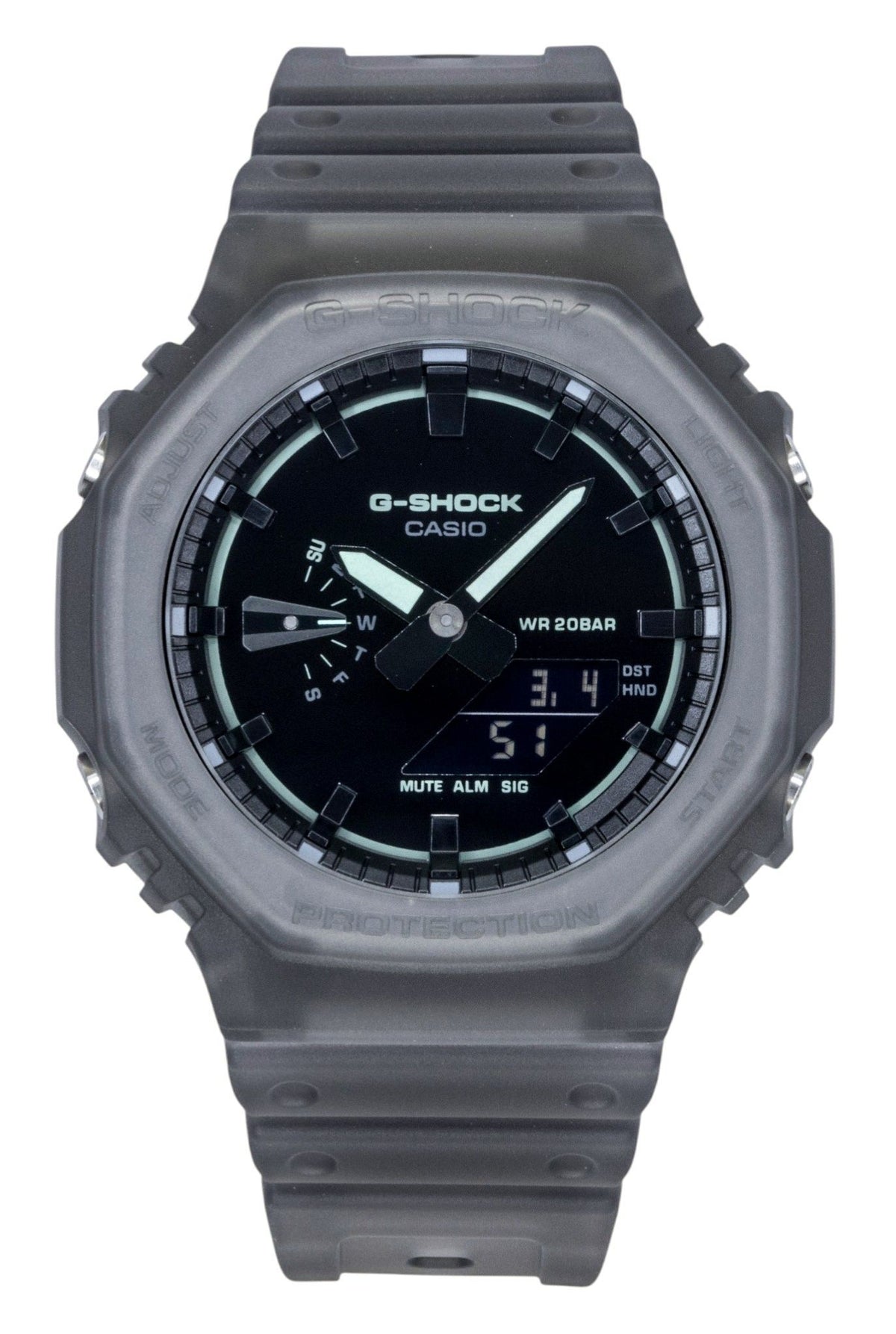 Casio G-Shock Analog Digital Resin Strap Black Dial Quartz GA-2100K-1A 200M Men's Watch