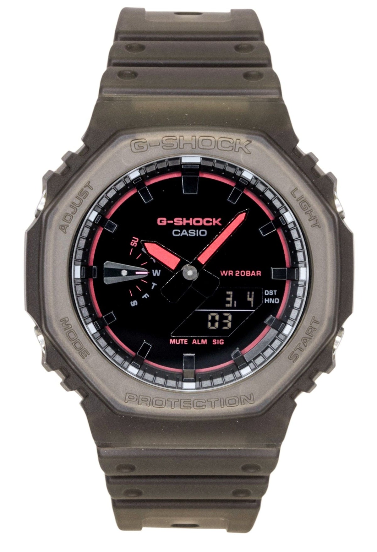 Casio G-Shock Analog Digital Resin Strap Black Dial Quartz GA-2100K-5A 200M Men's Watch