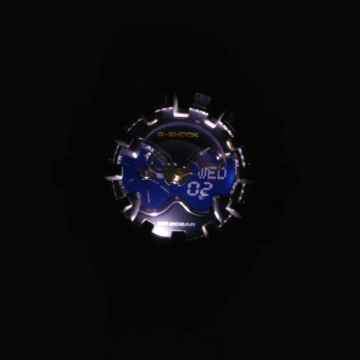 Casio G-Shock Analog Digital Resin Strap Black Dial Quartz GA-V01CMG-3A 200M Men's Watch