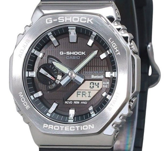 Casio G-Shock G-Steel Analog Digital Smartphone Link Bio Based Resin Strap Black Dial Tough Solar GBM-2100-1A 200M Men's Watch