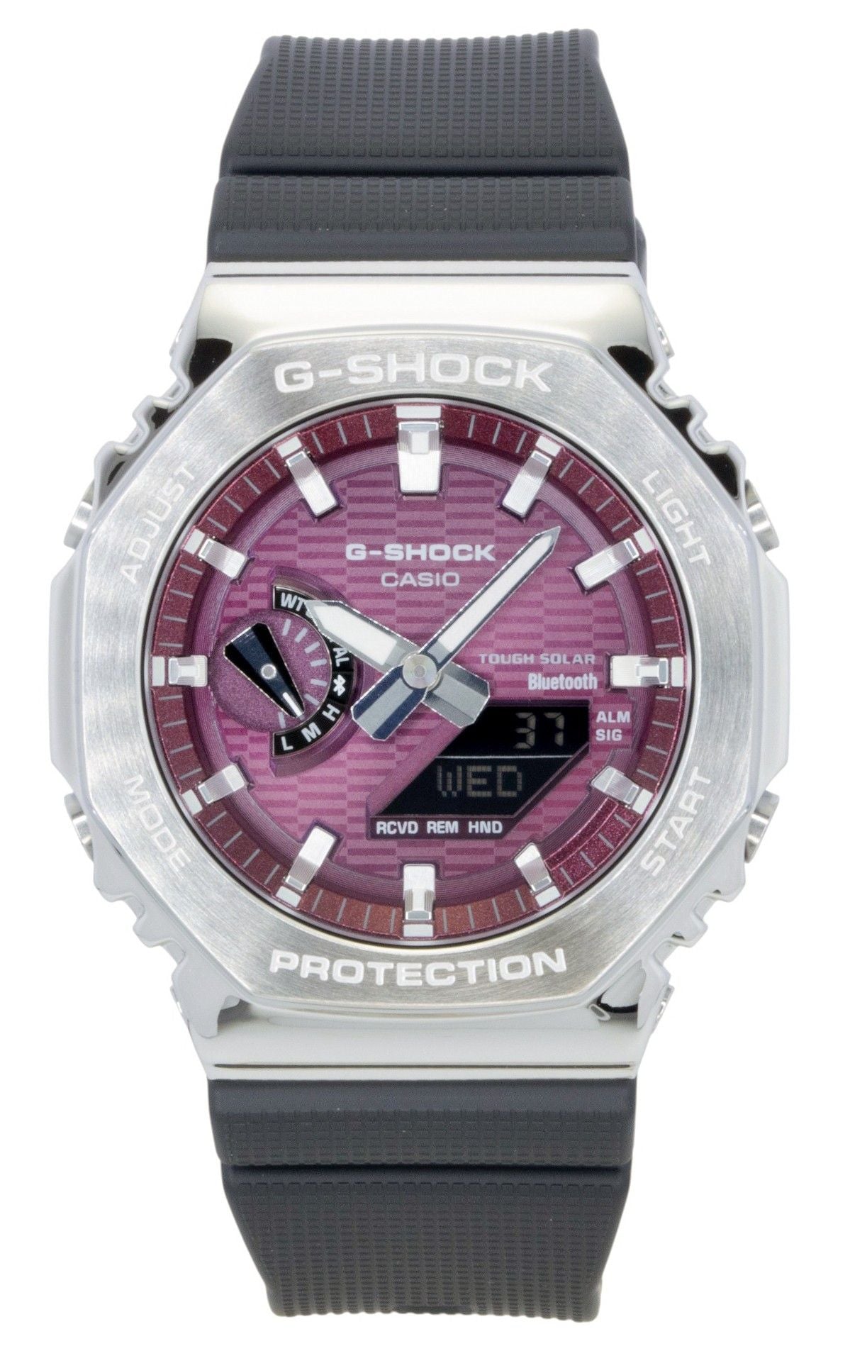 Casio G-Shock G-Steel Bio-Based Resin Strap Smartphone Link Analog Digital Pink Dial Solar GBM-2100A-4B 200M Men's Watch