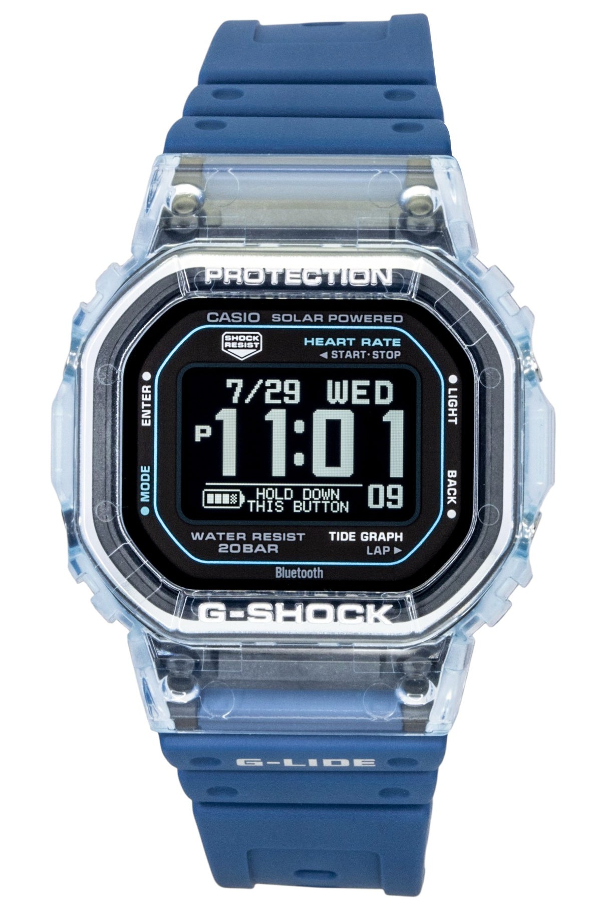 Casio G-Shock G-Lide Smartphone Link Digital Bio-Based Resin Strap Solar GBX-H5600-2 200M Men's Watch