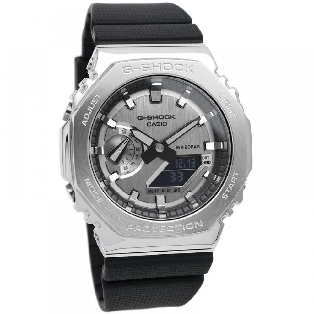 Refurbished Casio G-Shock Metal Covered Analog Digital Resin Strap Quartz GM-2100-1A GM2100-1 200M Men's Watch
