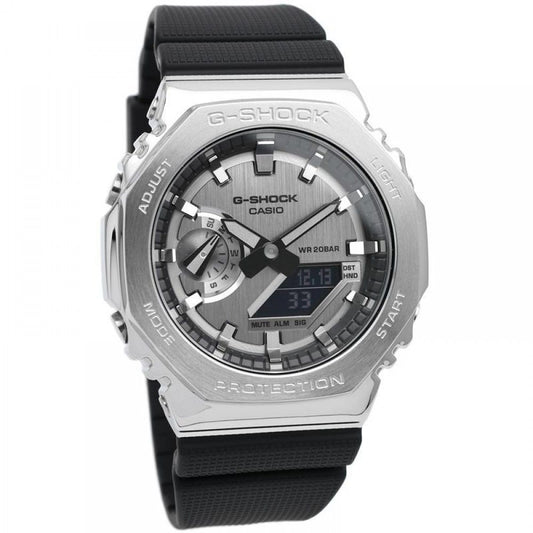Refurbished Casio G-Shock Metal Covered Analog Digital Resin Strap Quartz GM-2100-1A GM2100-1 200M Men's Watch