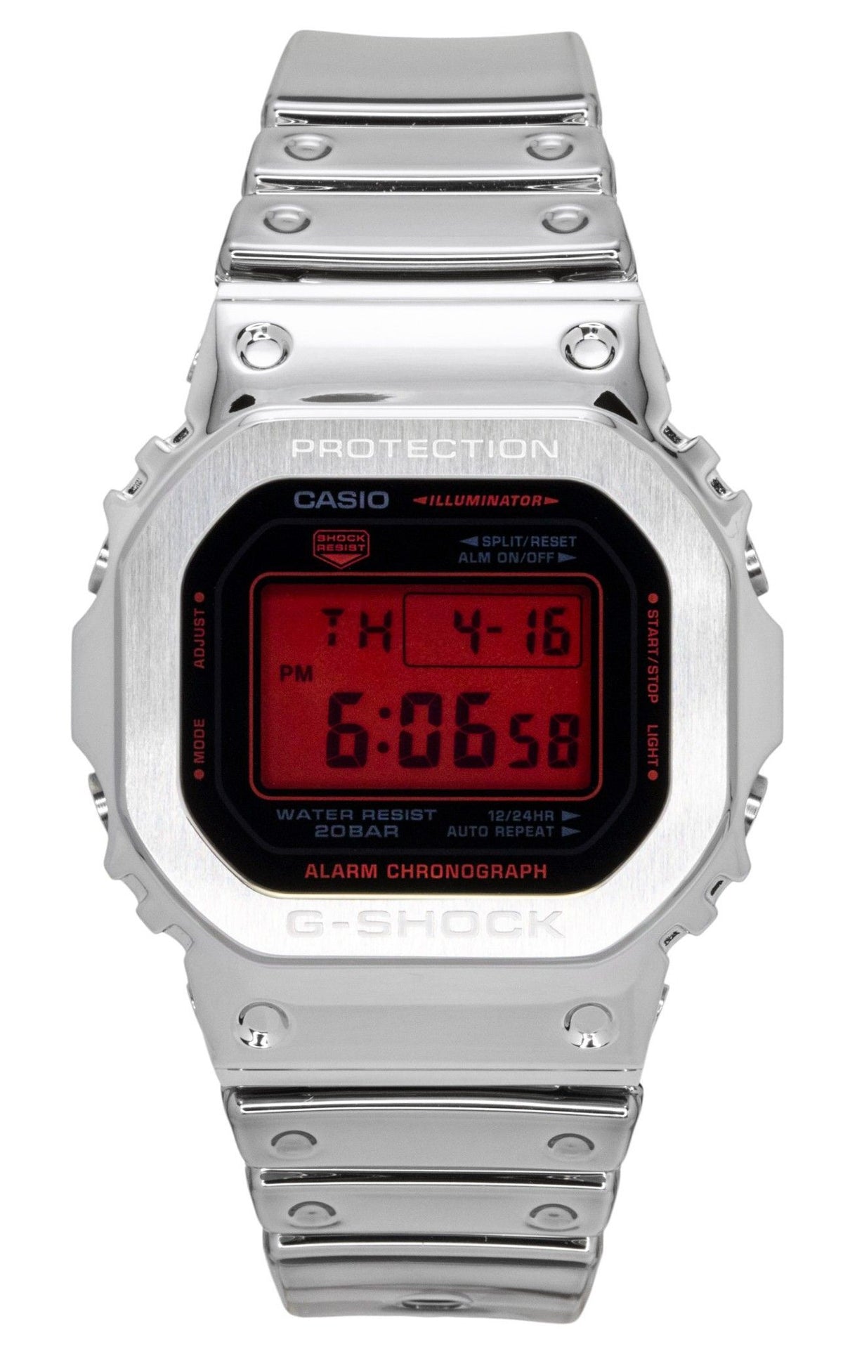 Casio G-Shock Fine Metallic Digital Silicone Strap Quartz GM-5600YRA-8 200M Men's Watch
