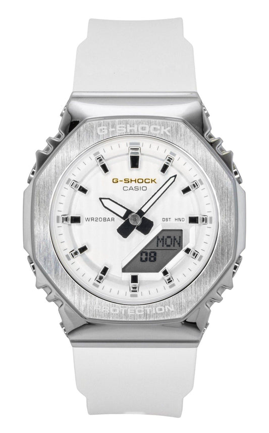Casio G-Shock Analog Digital Limited Edition Bio-Based Resin Strap White Dial Quartz GM-S2110SH-7A 200M Women's Watch