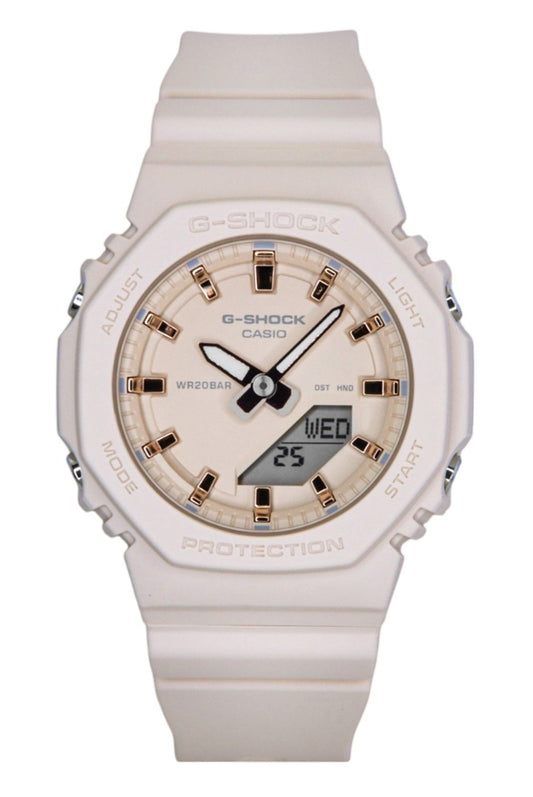 Casio G-Shock Analog Digital Resin Strap Beige Dial Quartz GMA-P2100M-4A 200M Women's Watch
