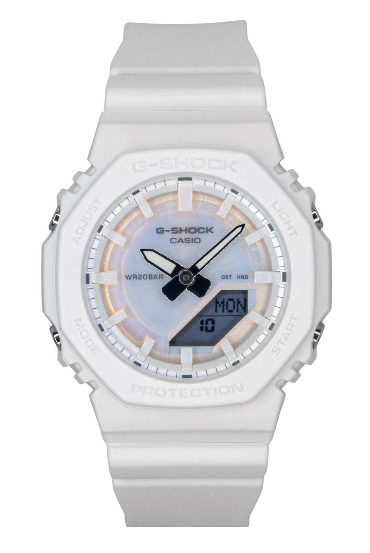 Casio G-Shock Analog Digital Resin Strap Polarized White Dial Quartz GMA-P2100PC-7A 200M Women's Watch